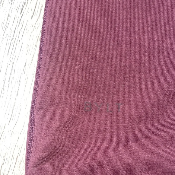 Bylt Shirt Mens Large Lux Drop Cut Maroon Athleisure Performance Stretch Gym L - Picture 6 of 6